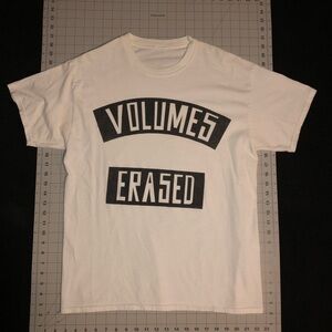 Volumes (band). Size Large. White color. Short Sleeve Shirt.